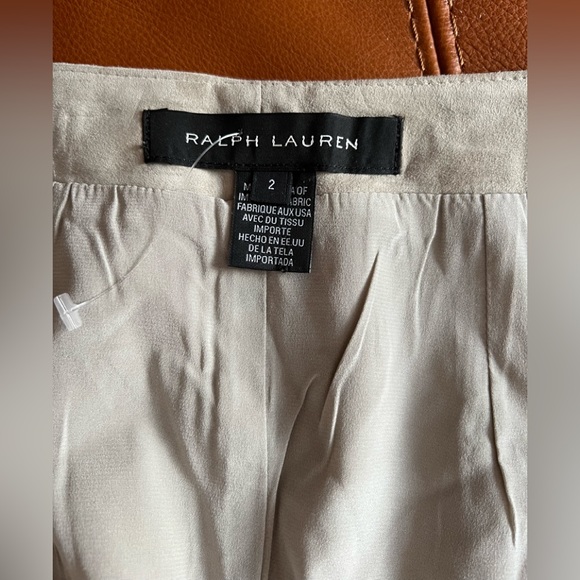 $1995 RALPH LAUREN BLACK LABEL  LAMB-SUEDE WRAP-AROUND WOMEN PENCIL SKIRT SZ:2 - Picture 6 of 8